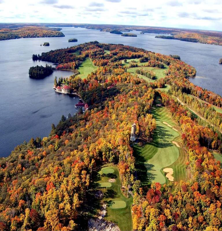 Bigwin Island Fall Aerial View