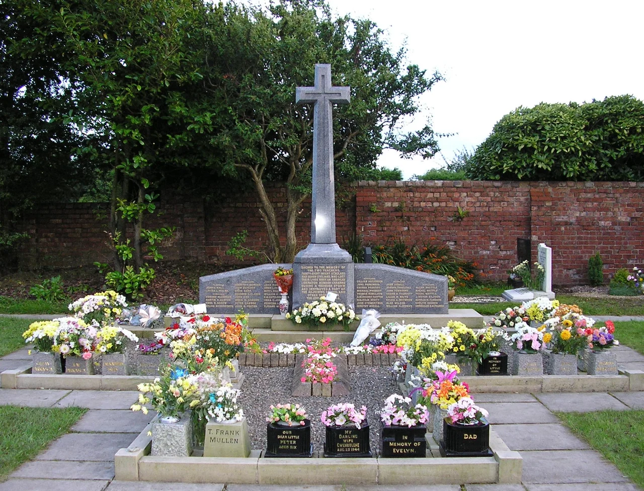 This photograph was taken shortly after the 60th anniversary of the Freckleton Air Disaster when an American Liberator bomber crashed into the village during a violent thunder storm.