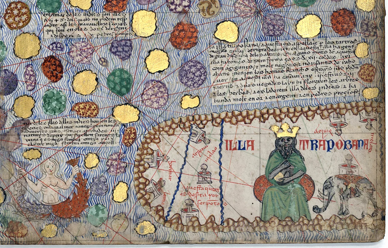 Trapobane in the Catalan Atlas (1375)