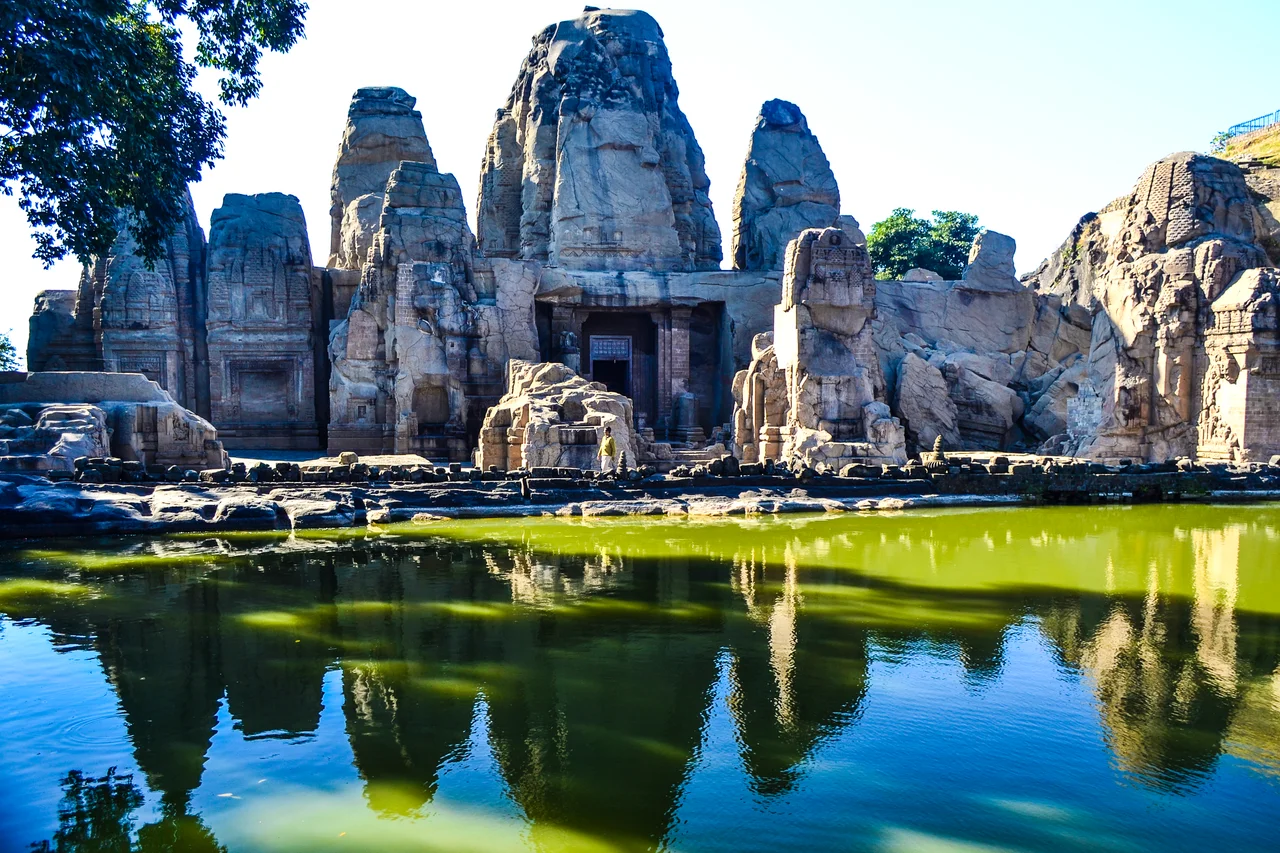 Temple and its reflection in the Pond