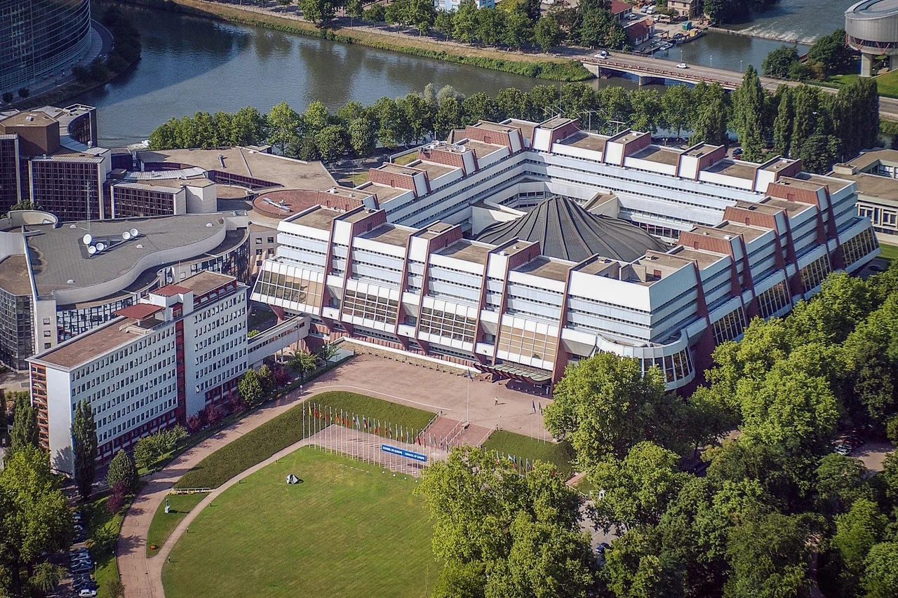 Council of Europe Palais de l'Europe aerial view - Architecte Henry Bernard