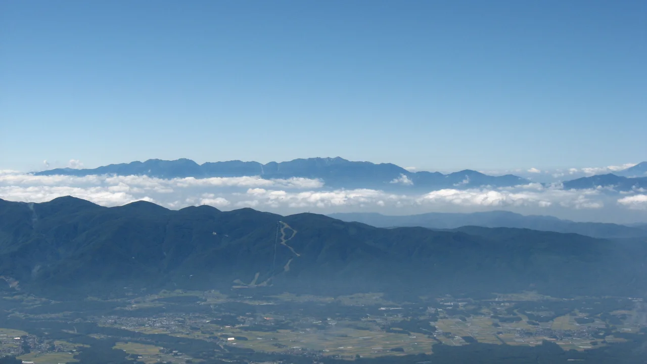阿弥陀岳より中央アルプス